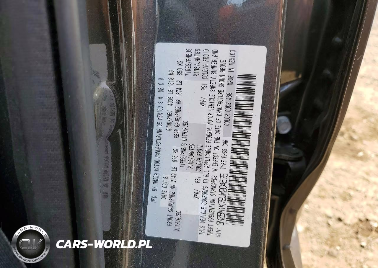 2018 Mazda 3 Sport VIN:3MZBN1K79JM204575 - 13