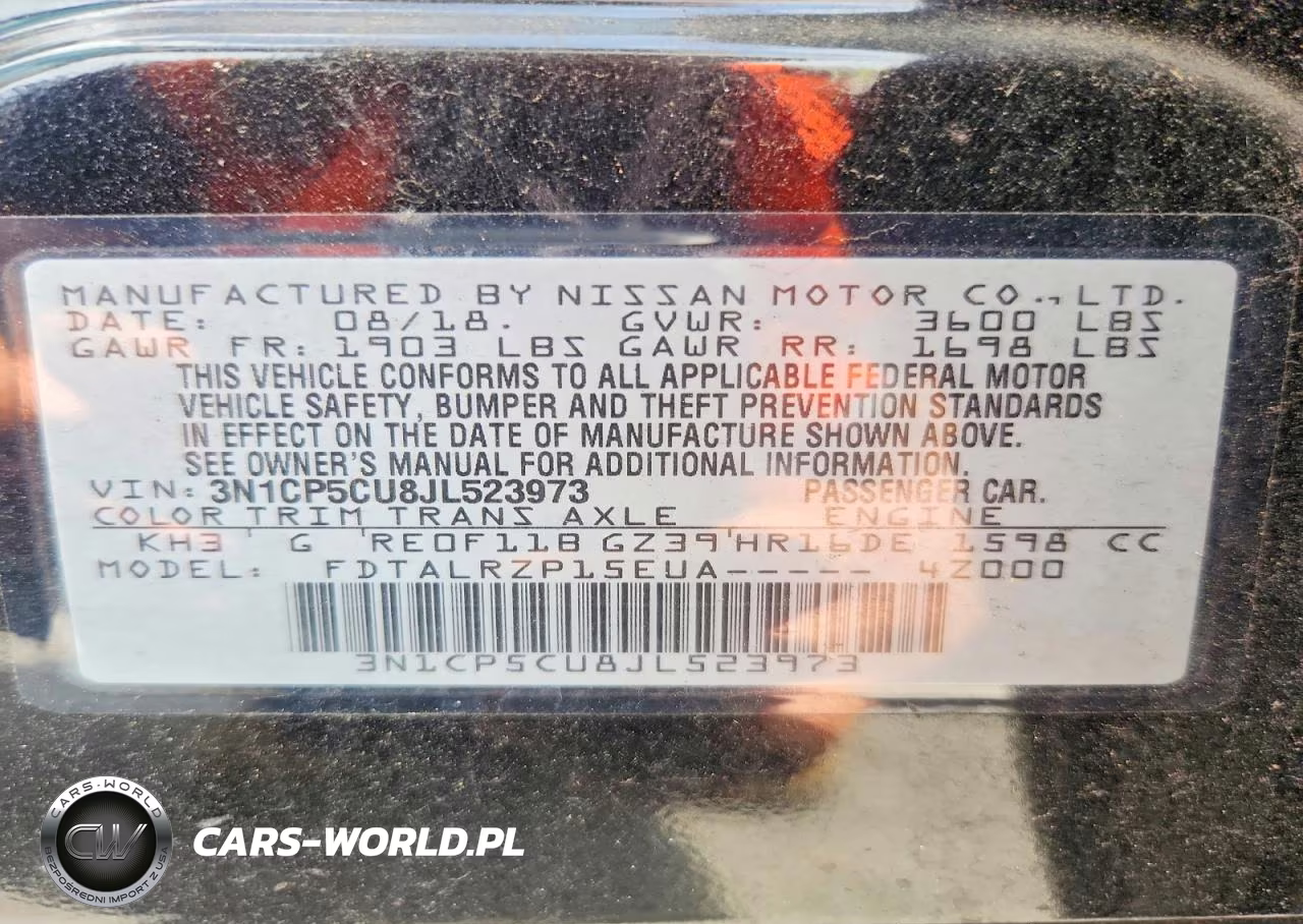 2018 Nissan Kicks S VIN:3N1CP5CU8JL523973 - 13