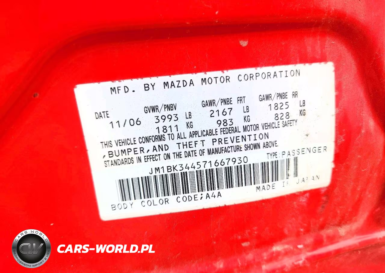 2007 Mazda 3 Hatchback VIN:JM1BK344571667930 - 12
