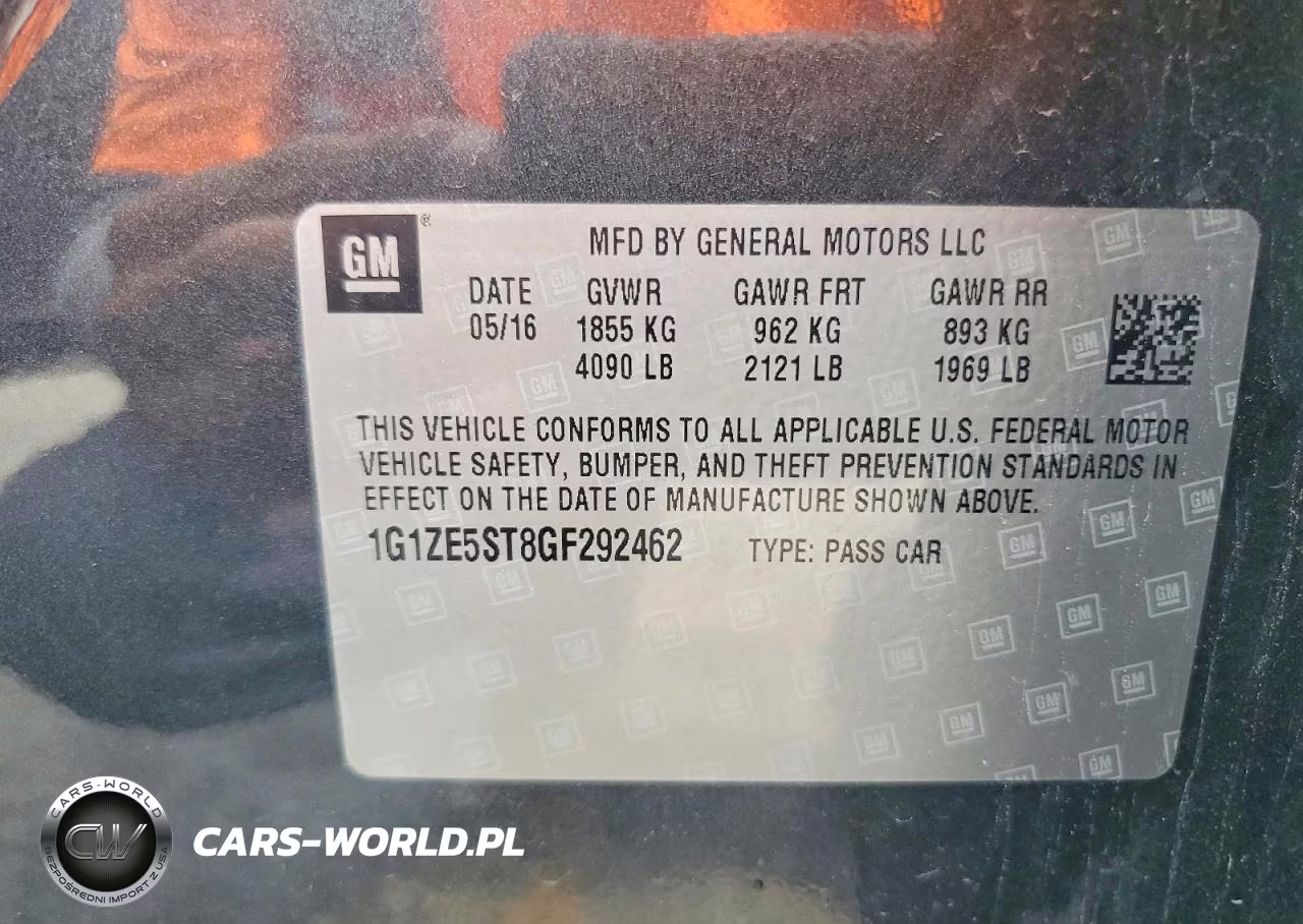 2016 Chevrolet Malibu Lt VIN:1G1ZE5ST8GF292462 - 12