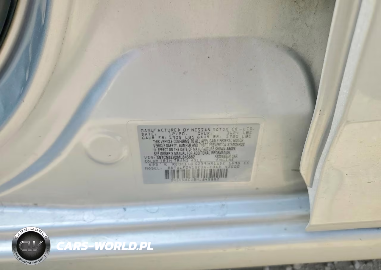 2021 Nissan Versa Sv VIN:3N1CN8EV2ML845882 - 12