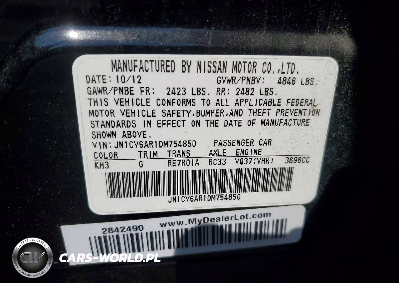 2013 Infiniti G37 Sedan X VIN:JN1CV6AR1DM754850 - 12