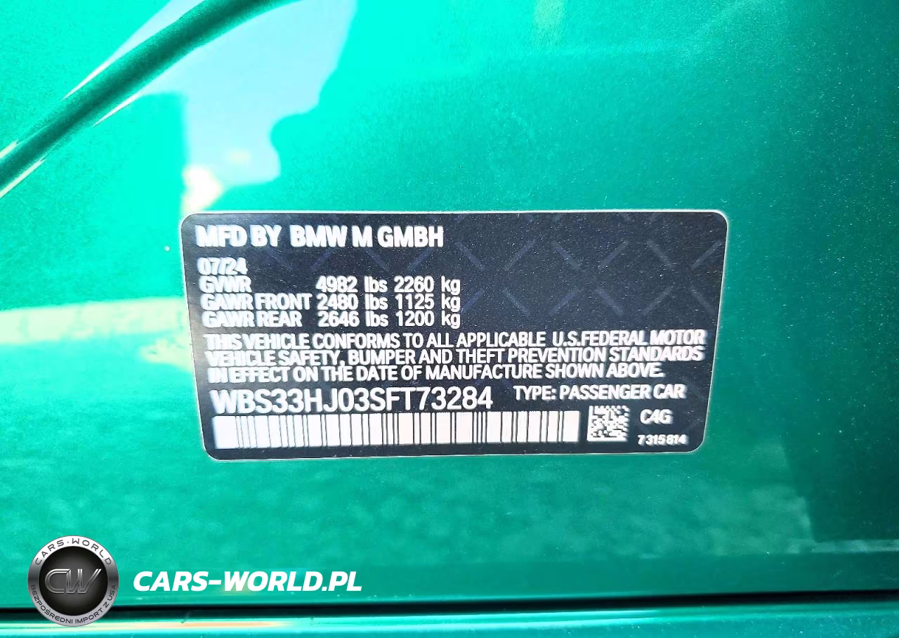 2025 BMW M3 Competition VIN:WBS33HJ03SFT73284 - 12