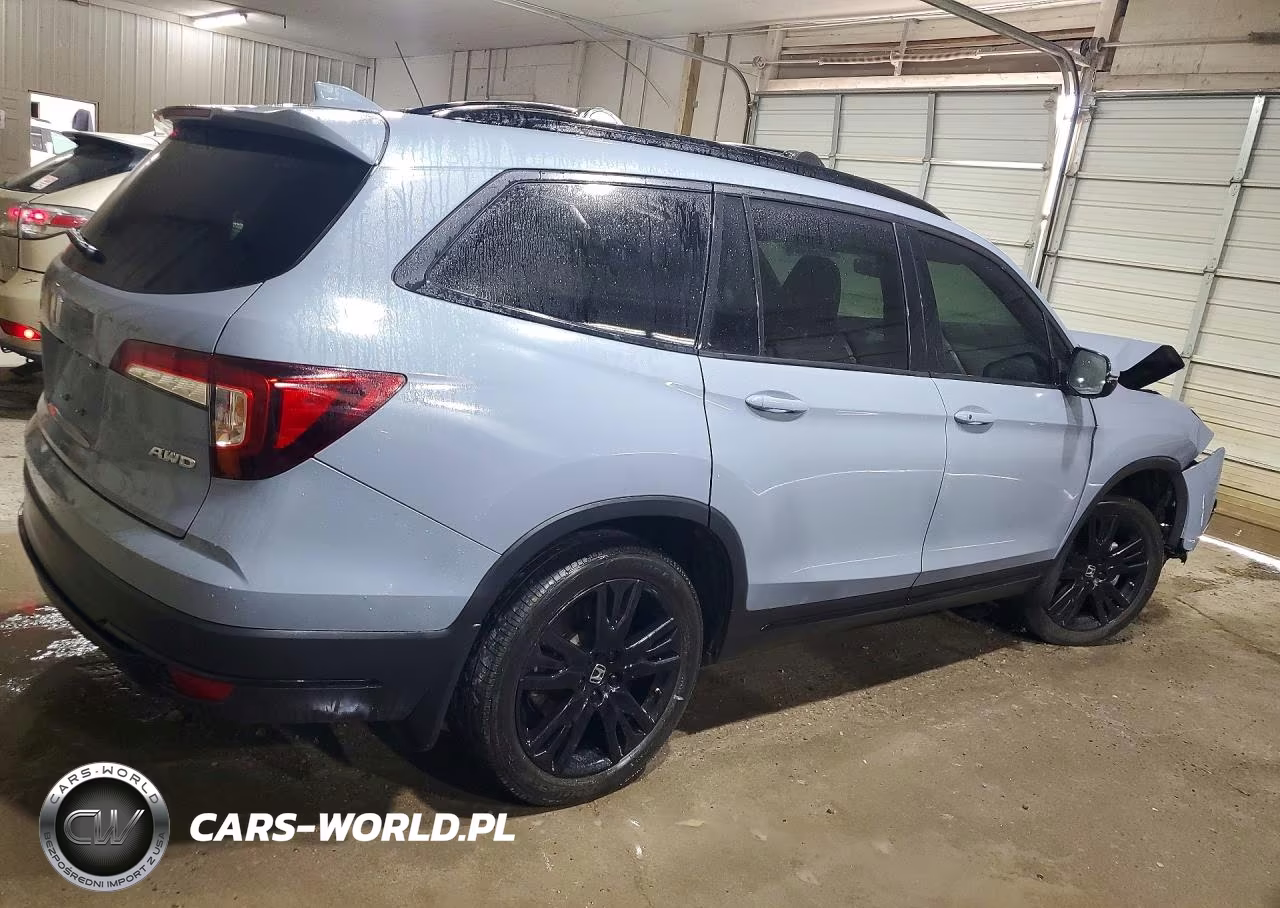 2022 Honda Pilot Black VIN:5FNYF6H77NB061327 - 3