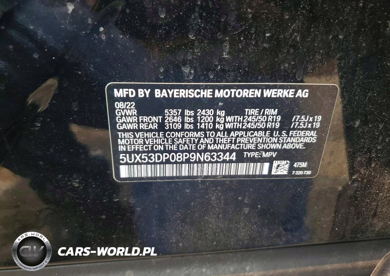 2023 BMW X3 xDrive30I VIN:5UX53DP08P9N63344 - 13