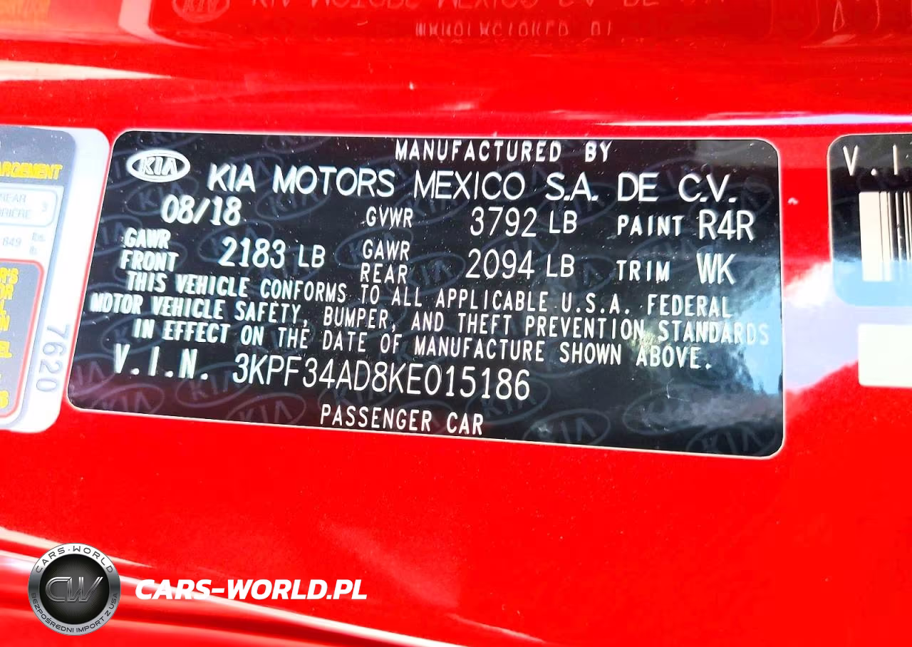 2019 Kia Forte S VIN:3KPF34AD8KE015186 - 12