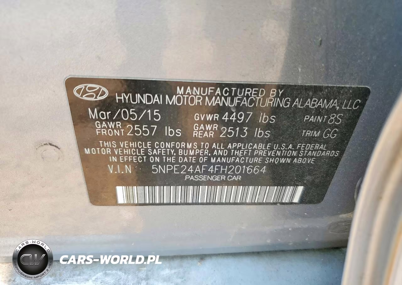 2015 Hyundai Sonata Se VIN:5NPE24AF4FH201664 - 12