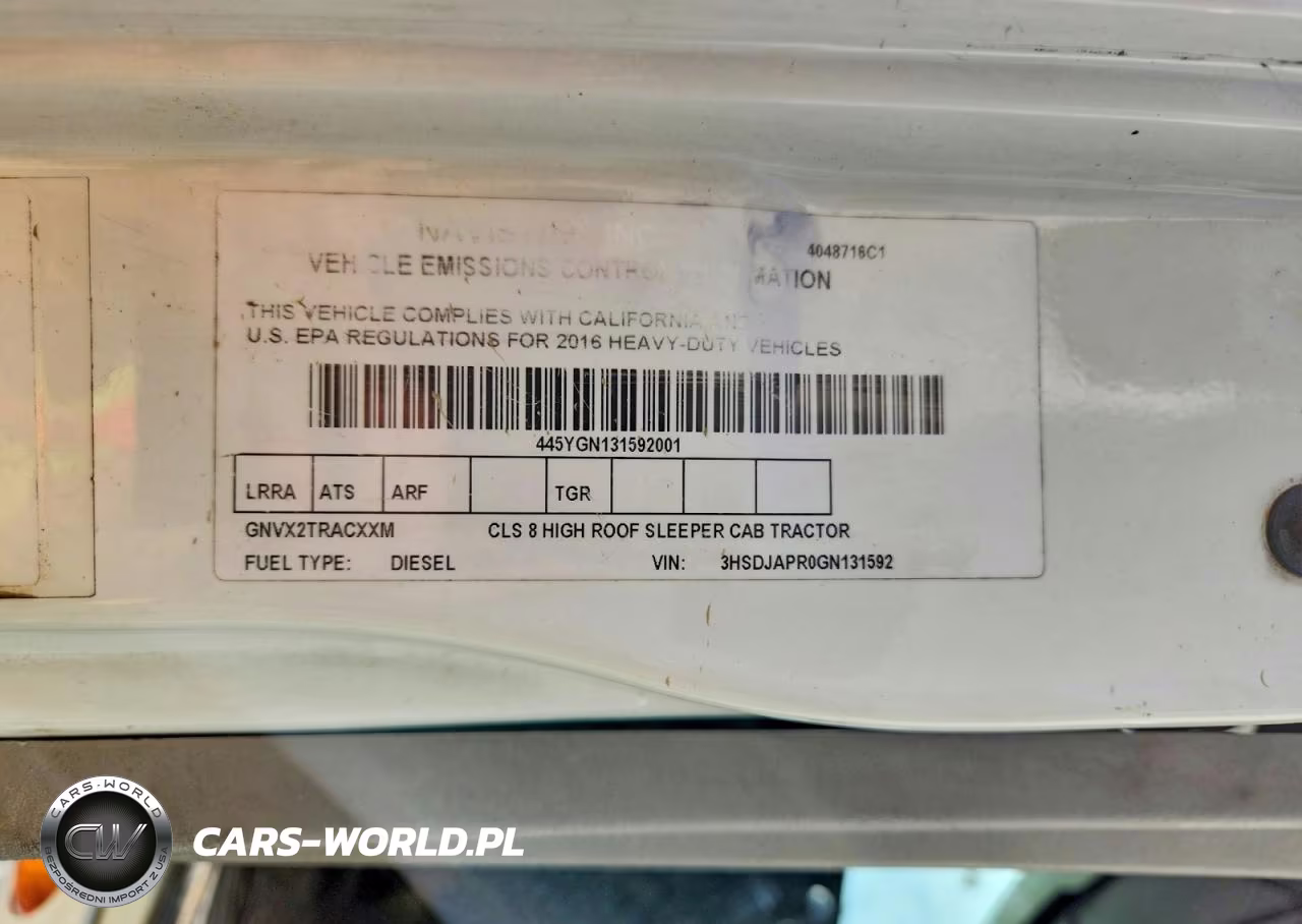 2016 International Lf687 Semi Truck VIN:3HSDJAPR0GN131592 - 12