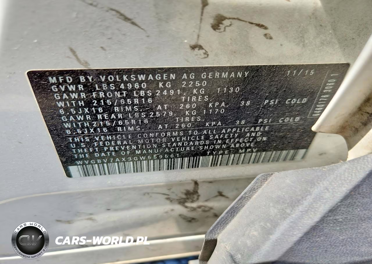 2016 Volkswagen Tiguan S VIN:WVGBV7AX3GW559561 - 13