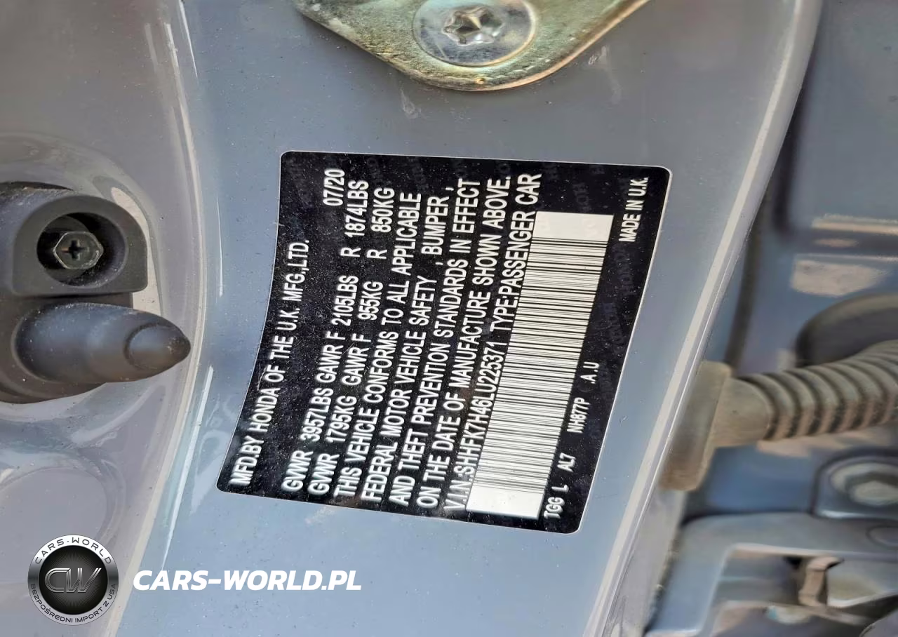 2020 Honda Civic Sport VIN:SHHFK7H46LU225371 - 13