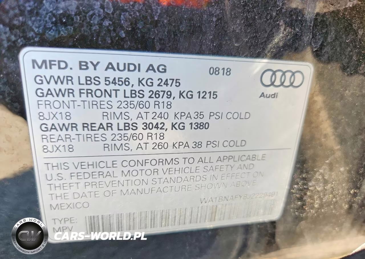 2018 Audi Q5 Premium Plus VIN:WA1BNAFY8J2229491 - 13