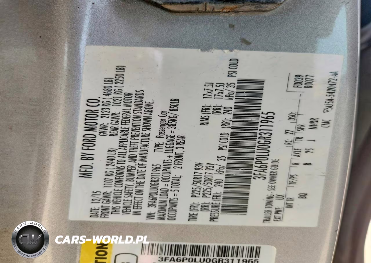 2016 Ford Fusion Se Hybrid VIN:3FA6P0LU0GR311965 - 13