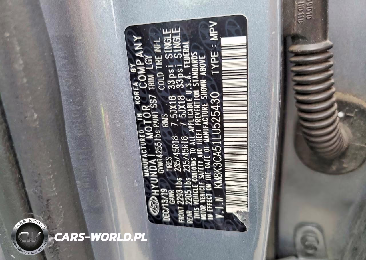 2020 Hyundai Kona Limited VIN:KM8K3CA51LU525430 - 12