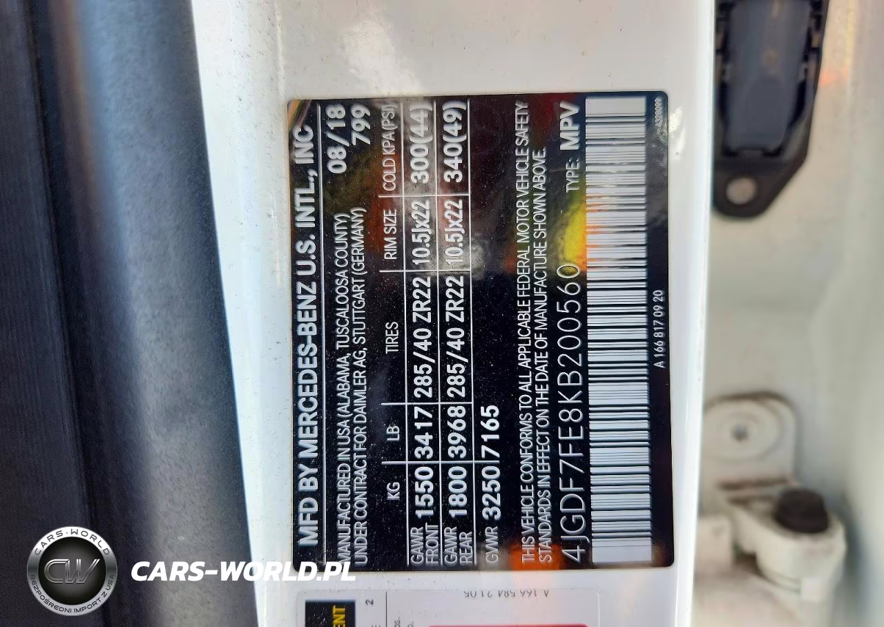 2019 Mercedes-Benz Gls 63 Amg 4Matic VIN:4JGDF7FE8KB200560 - 14
