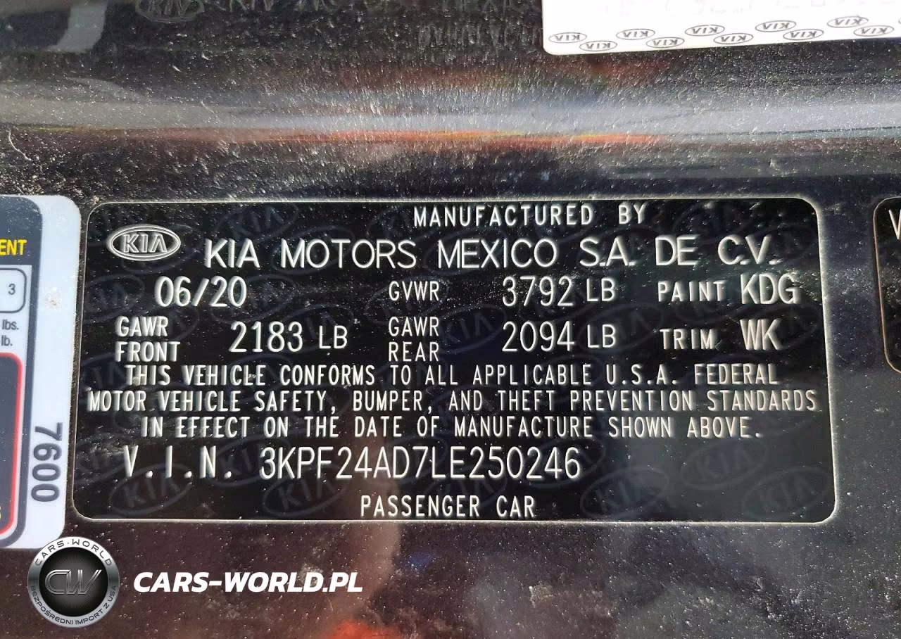 2020 Kia Forte Fe VIN:3KPF24AD7LE250246 - 12