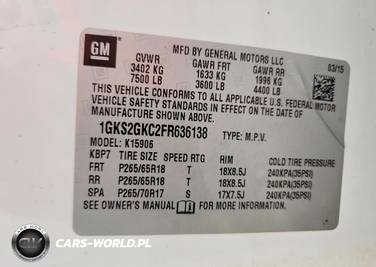 2015 GMC Yukon Xl K1500 Sle VIN:1GKS2GKC2FR636138 - 13