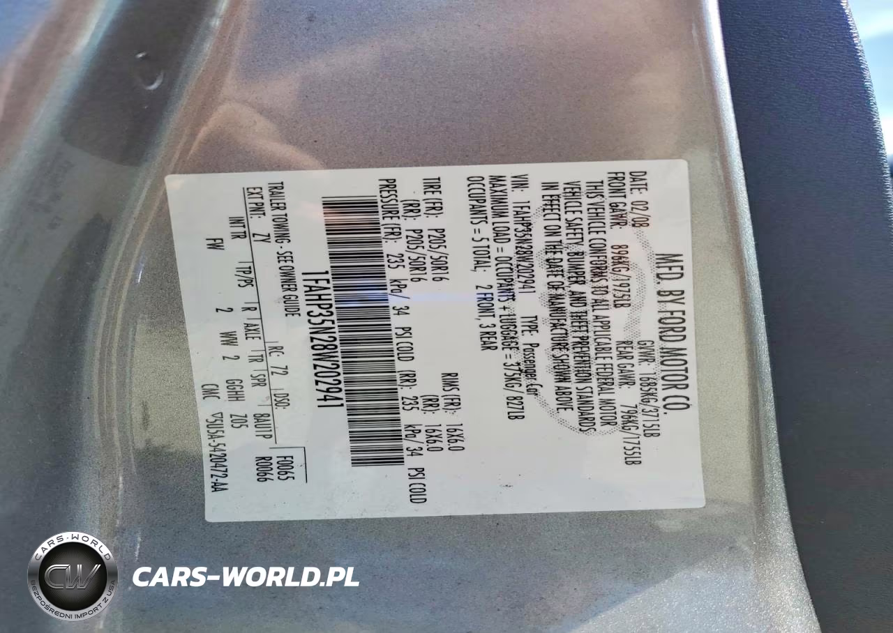 2008 Ford Focus Se VIN:1FAHP35N28W202941 - 12
