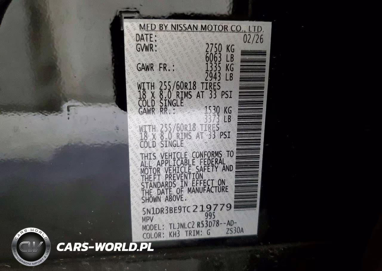 2026 Nissan Pathfinder Sv VIN:5N1DR3BE9TC219779 - 14