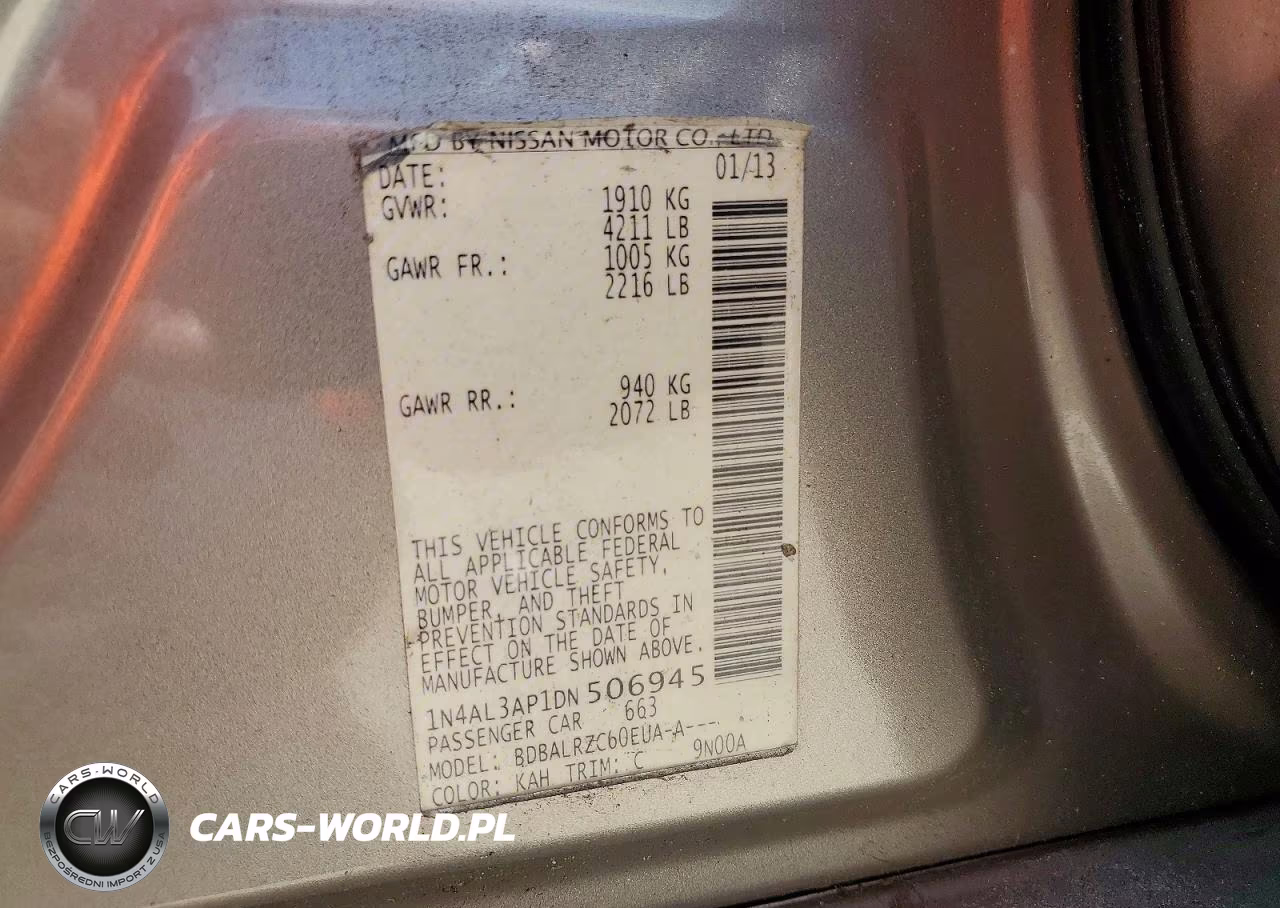 2013 Nissan Altima 2.5-S-Sv-Sl VIN:1N4AL3AP1DN506945 - 12