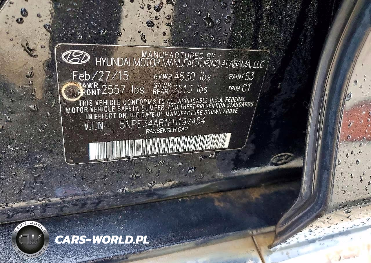 2015 Hyundai Sonata Limited 2.0T VIN:5NPE34AB1FH197454 - 12