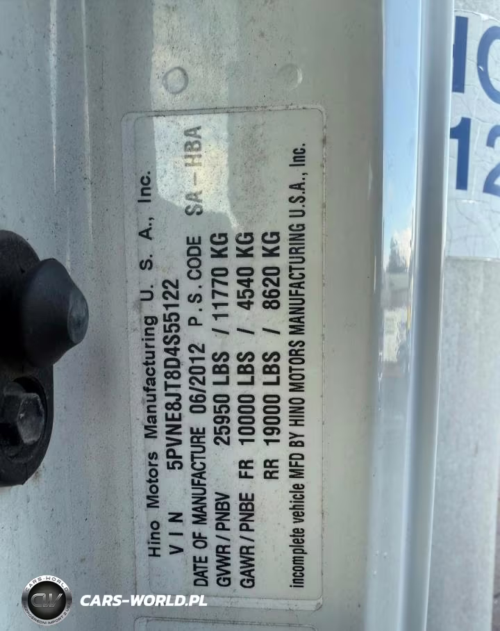 2013 Hino 258-268 - Trucks Box Truck VIN:5PVNE8JT8D4S55122 - 10