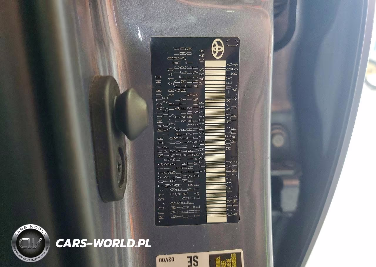 2025 Toyota Corolla VIN:5YFB4MDE1SP309768 - 13