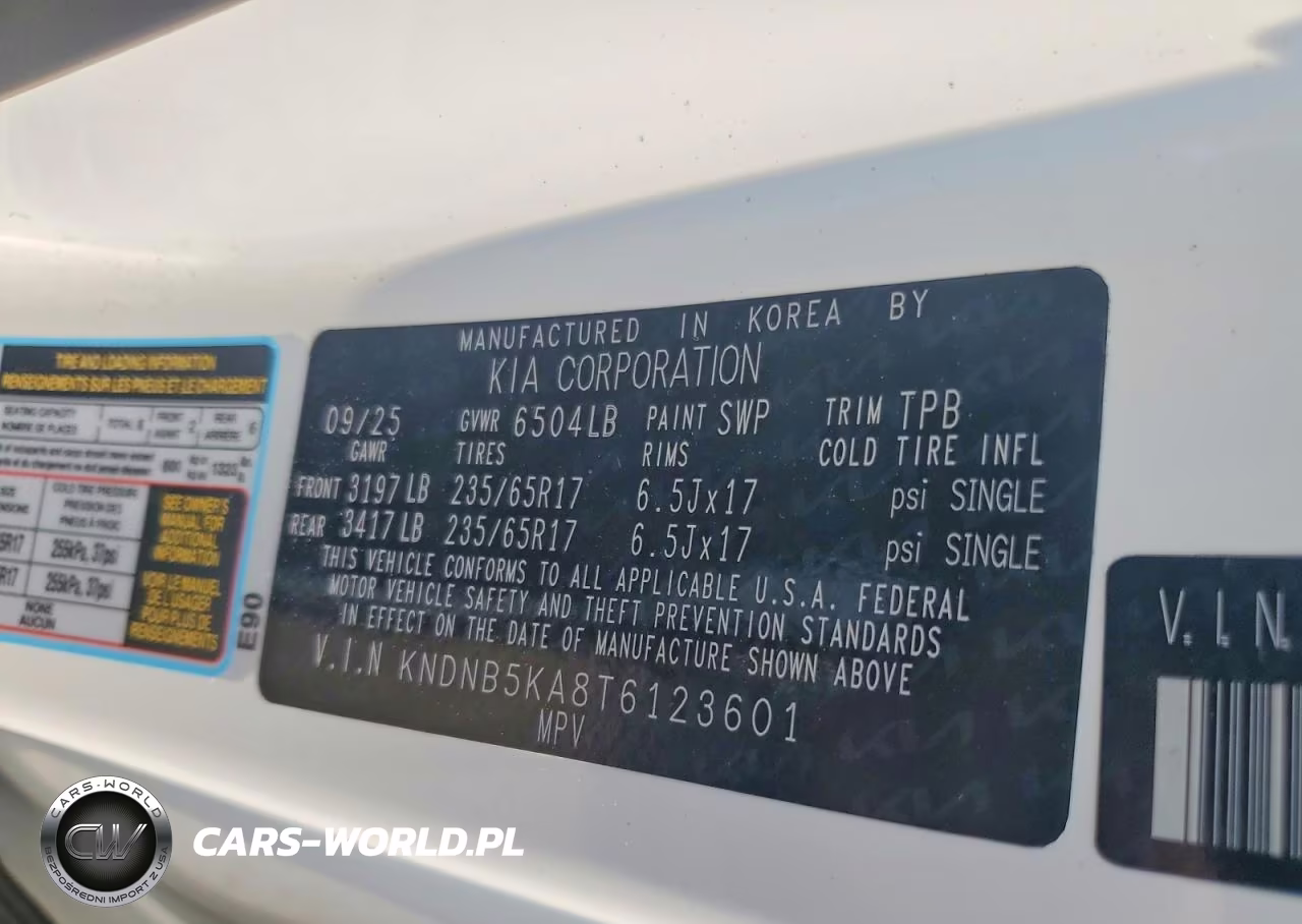 2026 Kia Carnival Lxs VIN:KNDNB5KA8T6123601 - 13