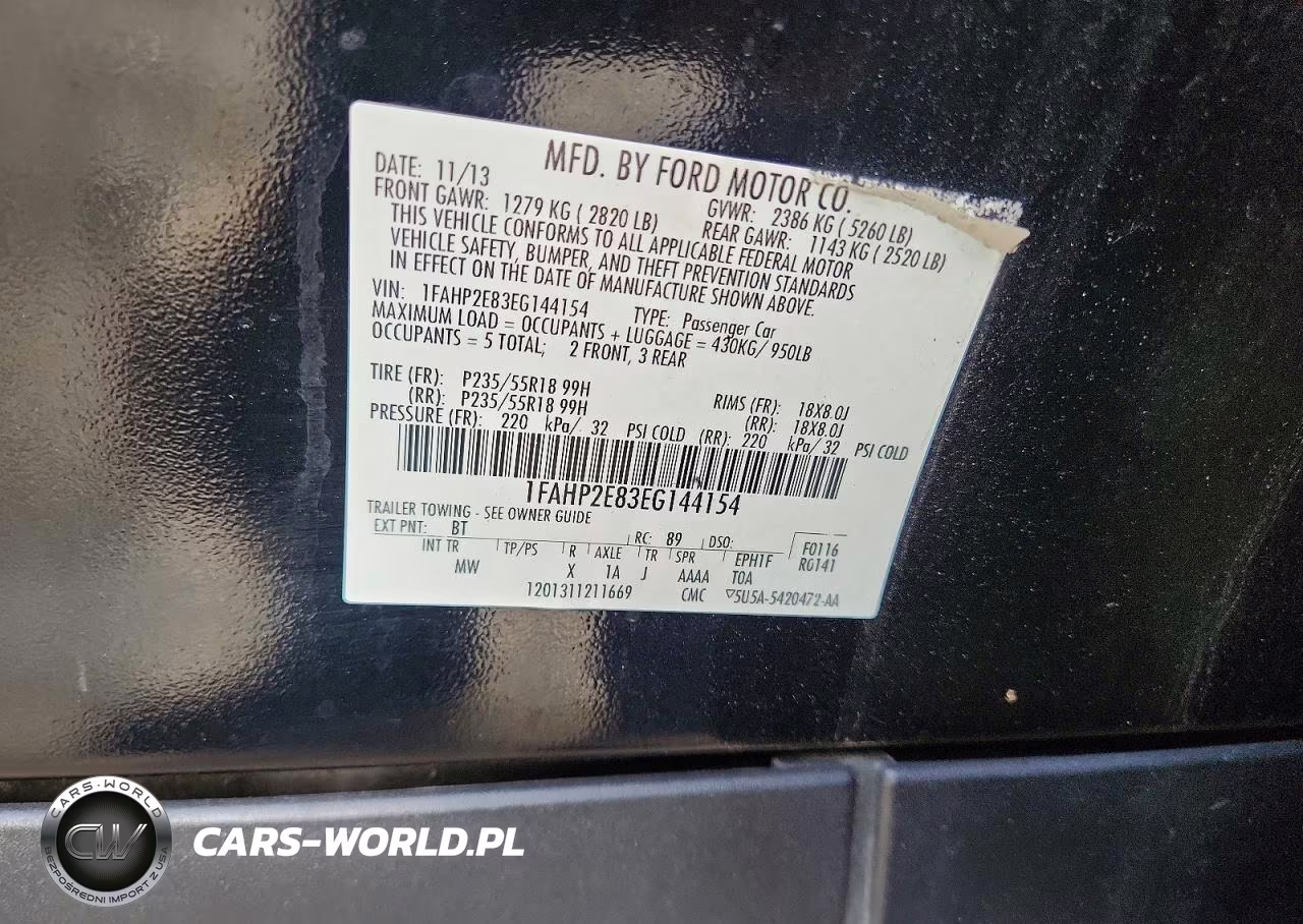 2014 Ford Taurus Sel VIN:1FAHP2E83EG144154 - 12