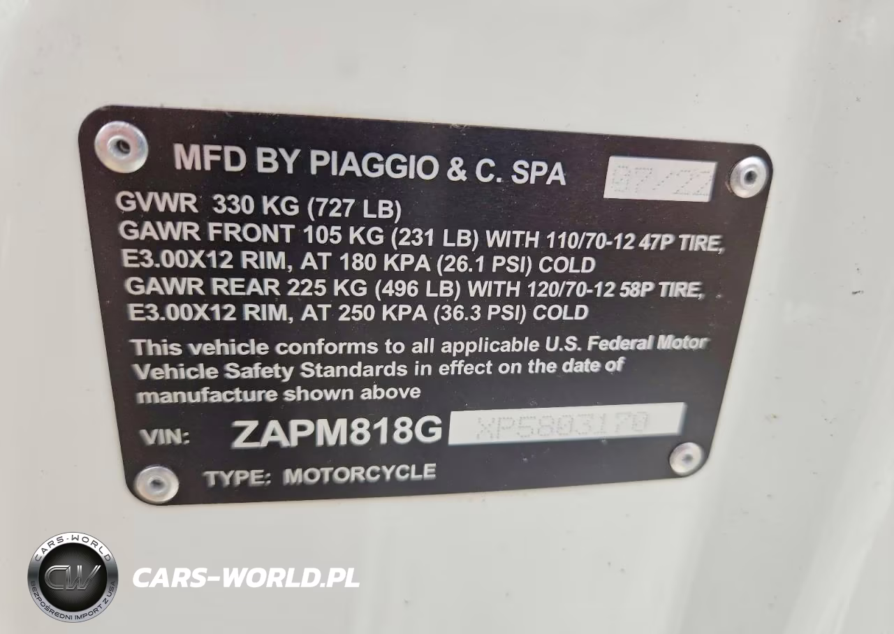 2023 Vespa Primavera-Sprint 150 VIN:ZAPM818GXP5803170 - 9