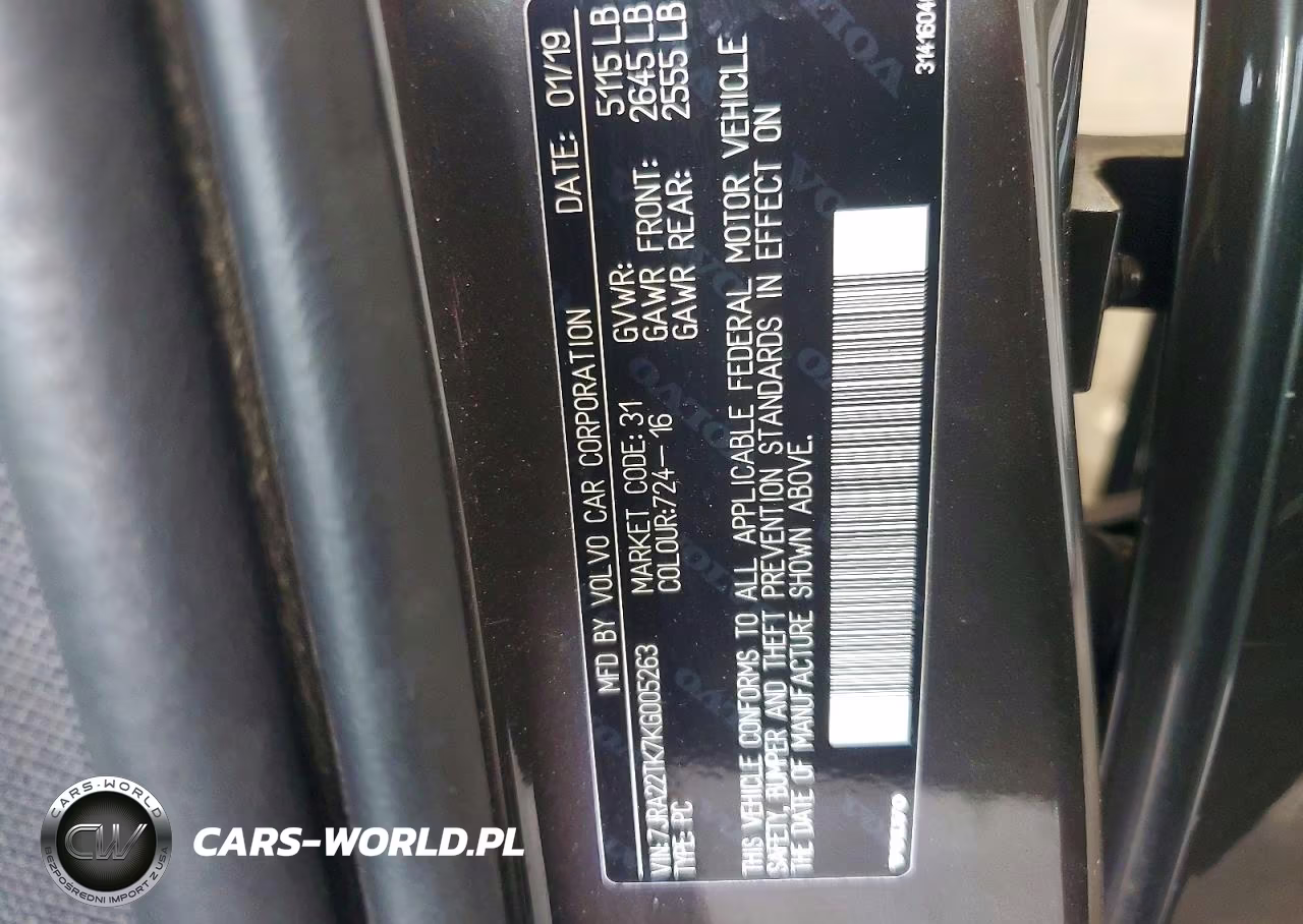 2019 Volvo S60 T6 Momentum VIN:7JRA22TK7KG005263 - 12
