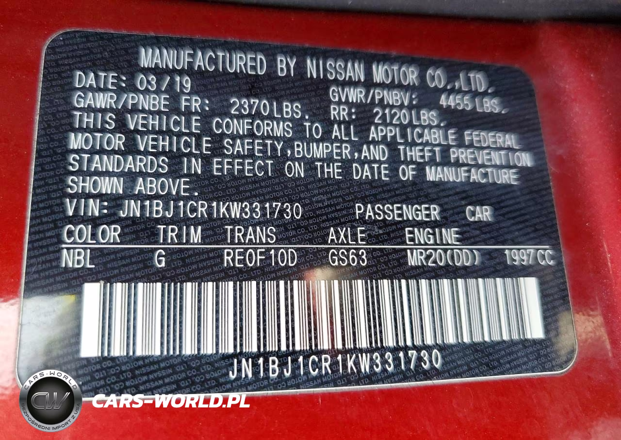 2019 Nissan Rogue Sport S VIN:JN1BJ1CR1KW331730 - 13