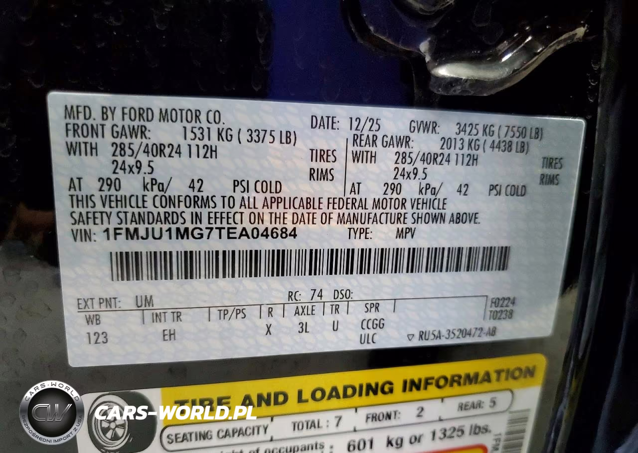 2026 Ford Expedition Platinum VIN:1FMJU1MG7TEA04684 - 13