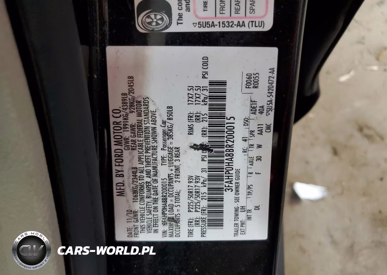 2011 Ford Fusion Se VIN:3FAHP0HA8BR200015 - 12