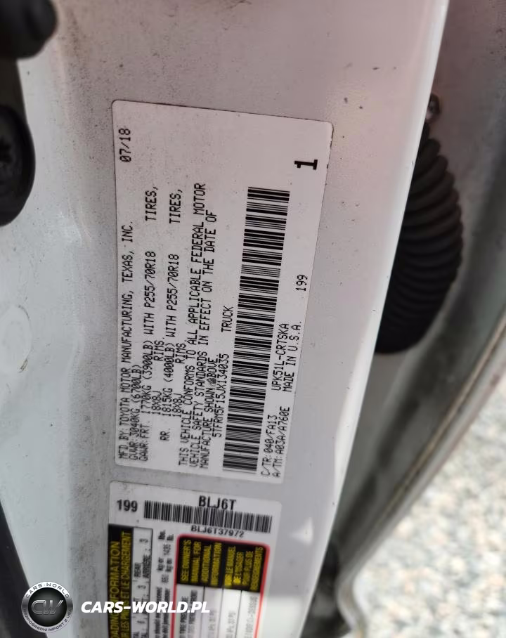 2018 Toyota Tundra Sr VIN:5TFRM5F15JX134035 - 12