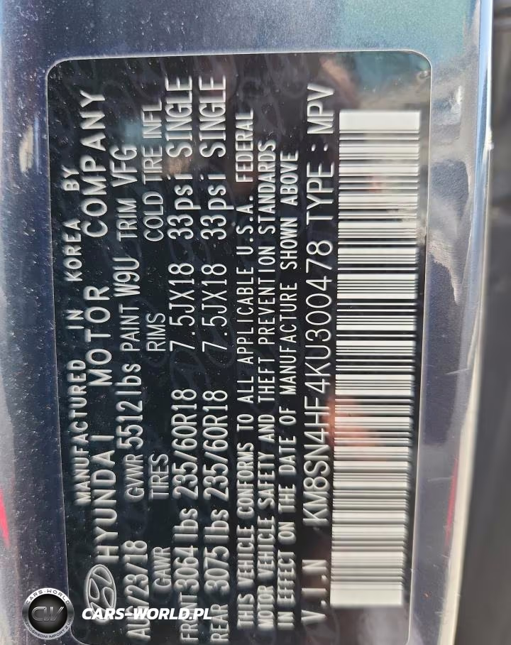 2019 Hyundai Santa Fe Xl Se VIN:KM8SN4HF4KU300478 - 13