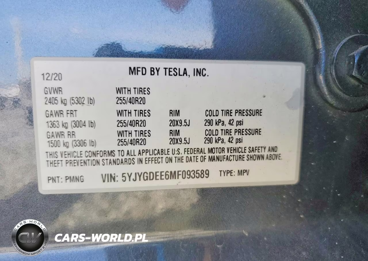 2021 Tesla Model Y VIN:5YJYGDEE6MF093589 - 12