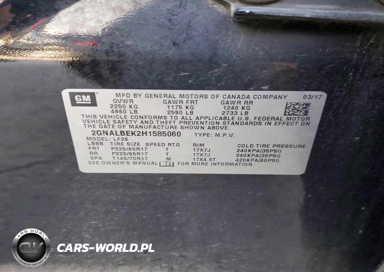 2017 Chevrolet Equinox Ls VIN:2GNALBEK2H1585060 - 13