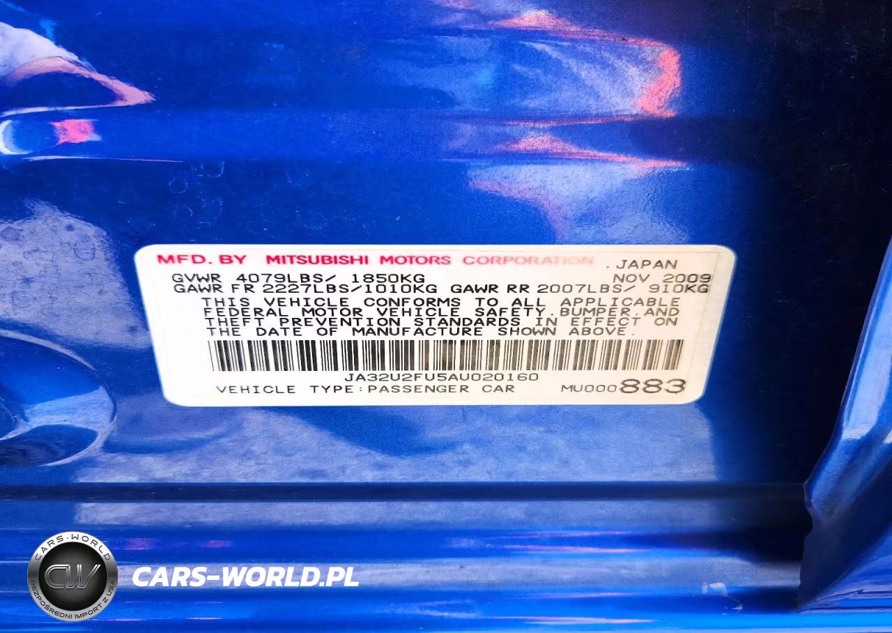 2010 Mitsubishi Lancer Es-Es Sport VIN:JA32U2FU5AU020160 - 12