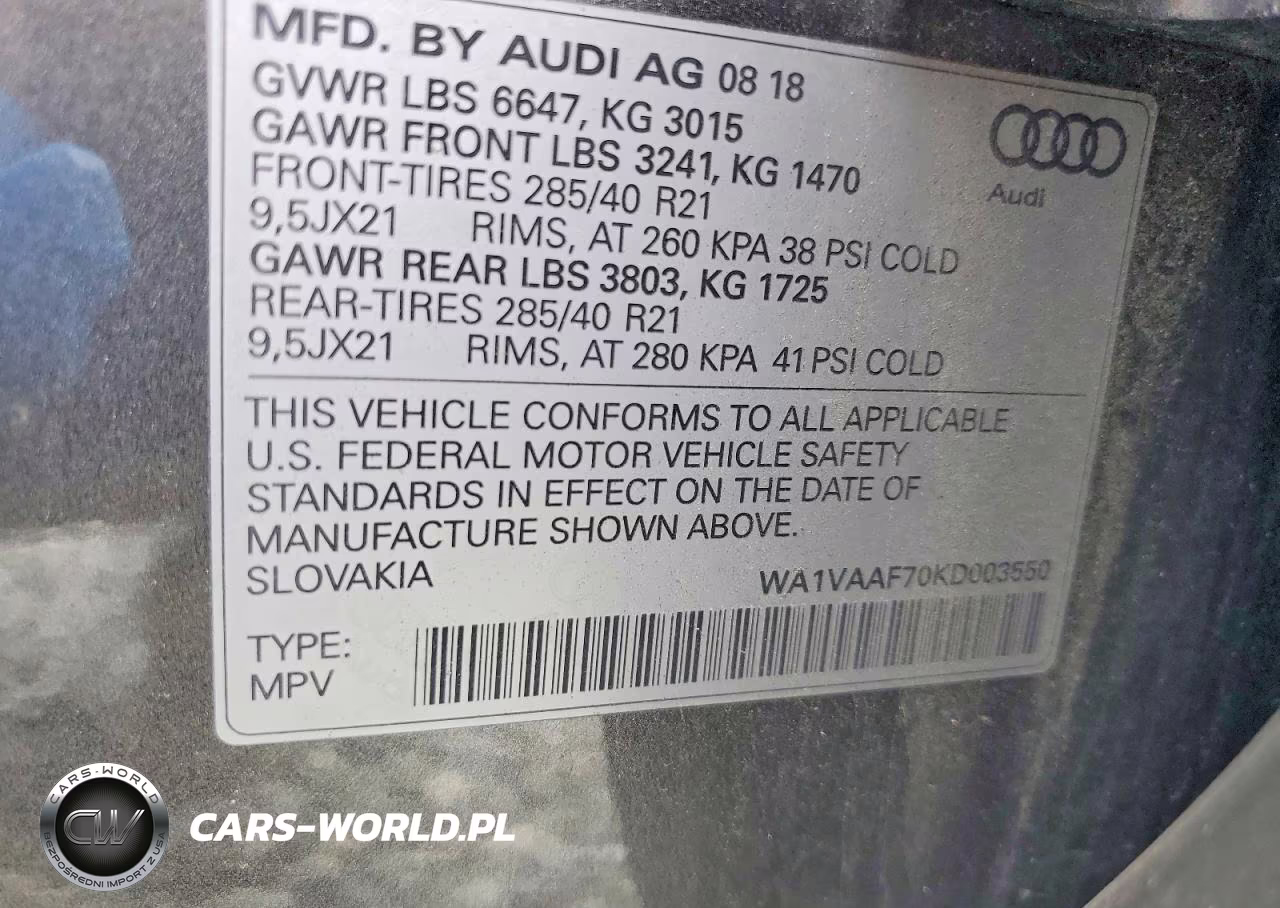2019 Audi Q7 Prestige VIN:WA1VAAF70KD003550 - 13