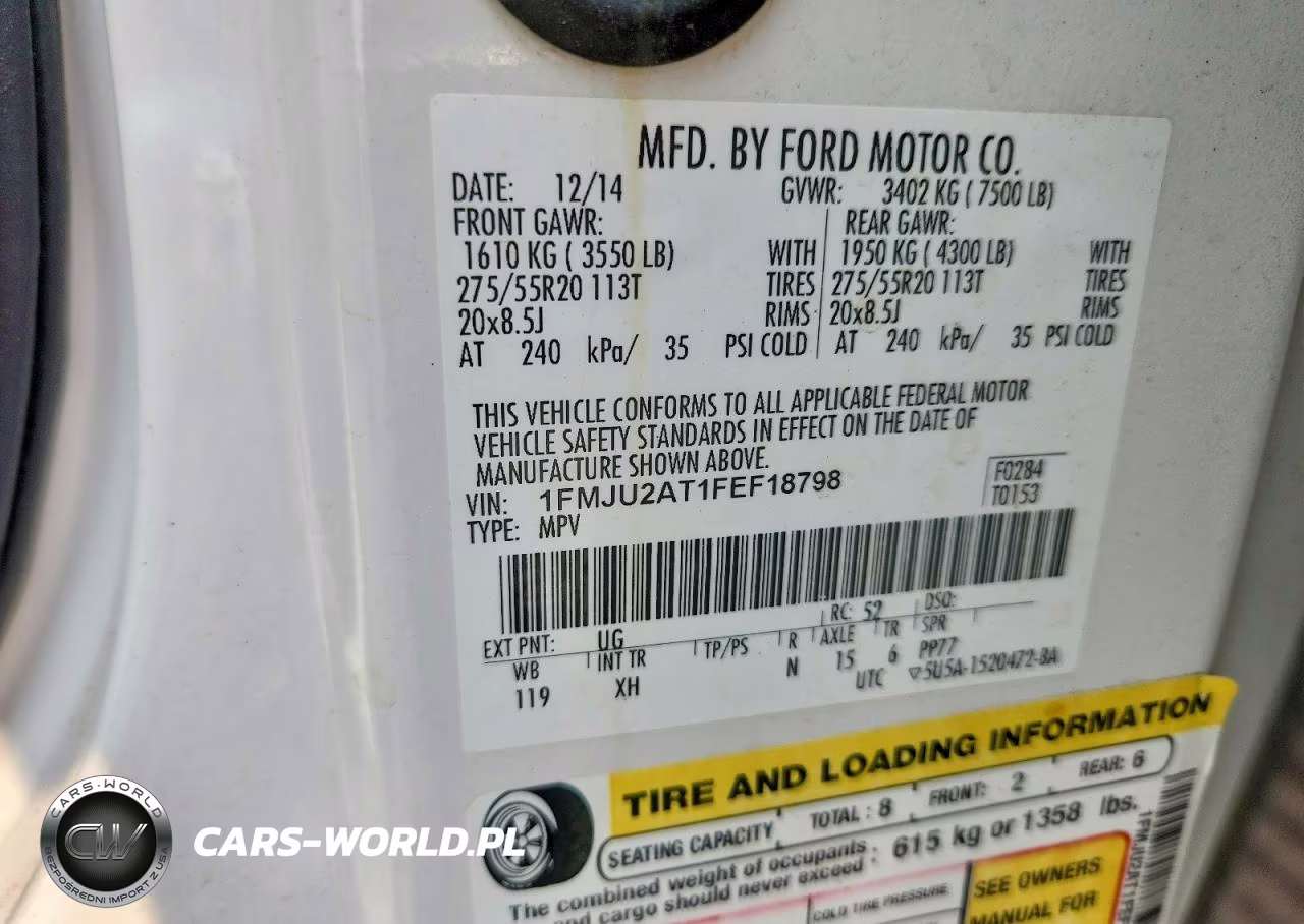 2015 Ford Expedition Limited VIN:1FMJU2AT1FEF18798 - 13