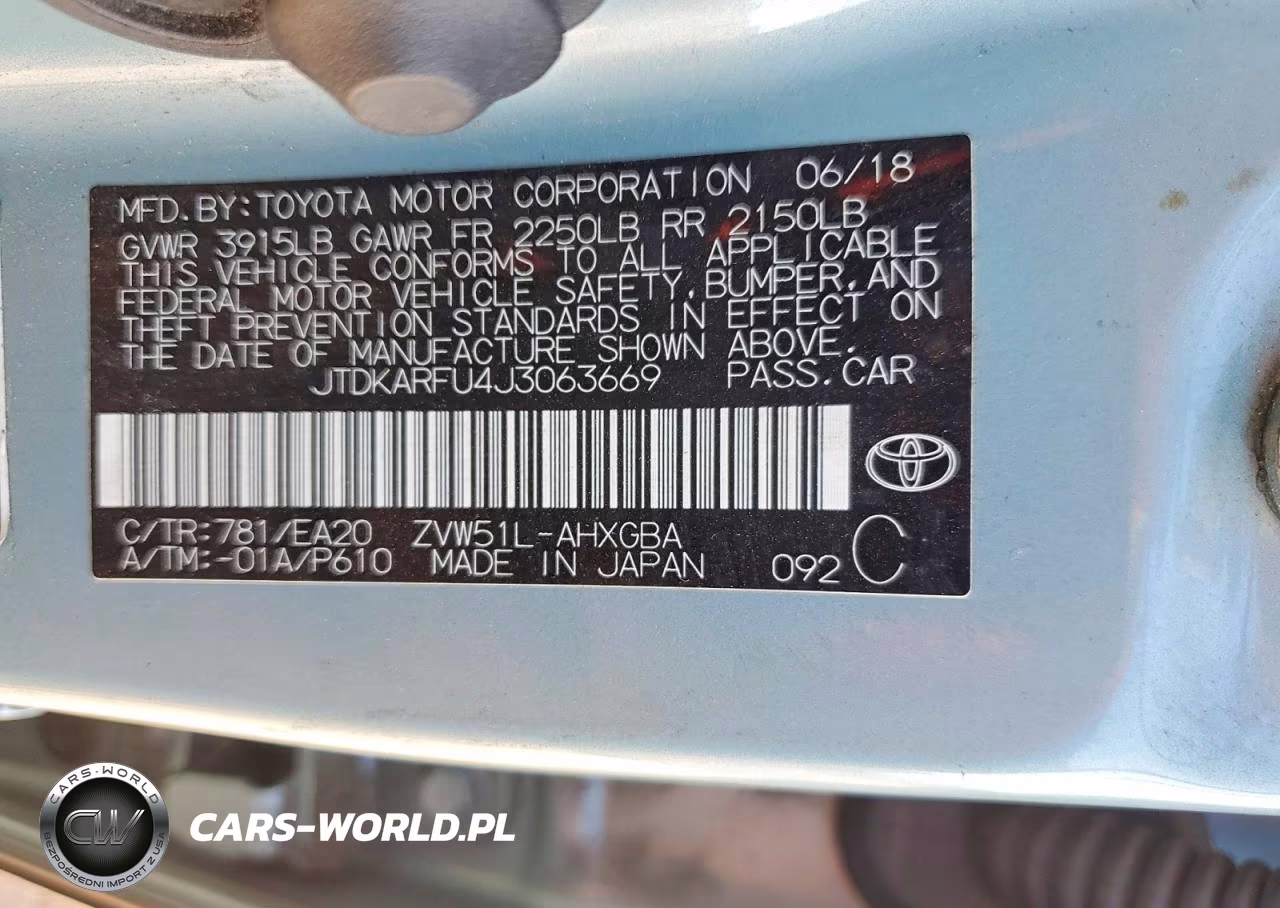 2018 Toyota Prius Four VIN:JTDKARFU4J3063669 - 13