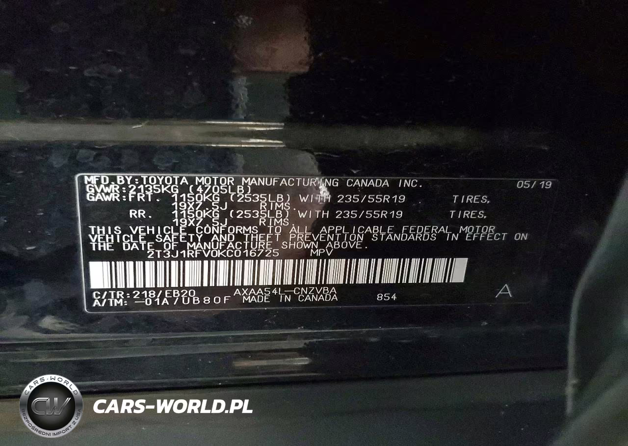 2019 Toyota Rav4 Adventure VIN:2T3J1RFV0KC016725 - 14