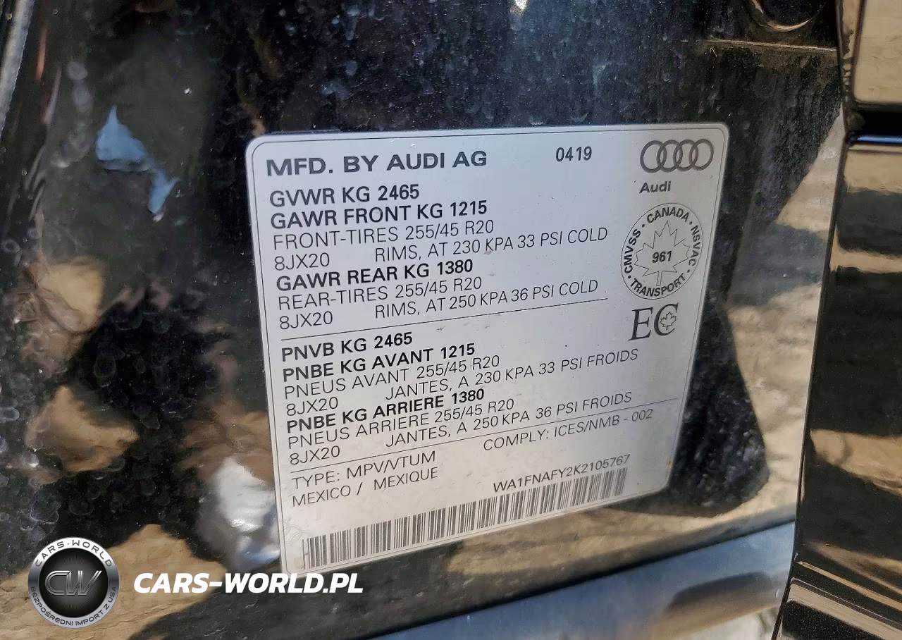 2019 Audi Q5 Technik S-Line VIN:WA1FNAFY2K2105767 - 13
