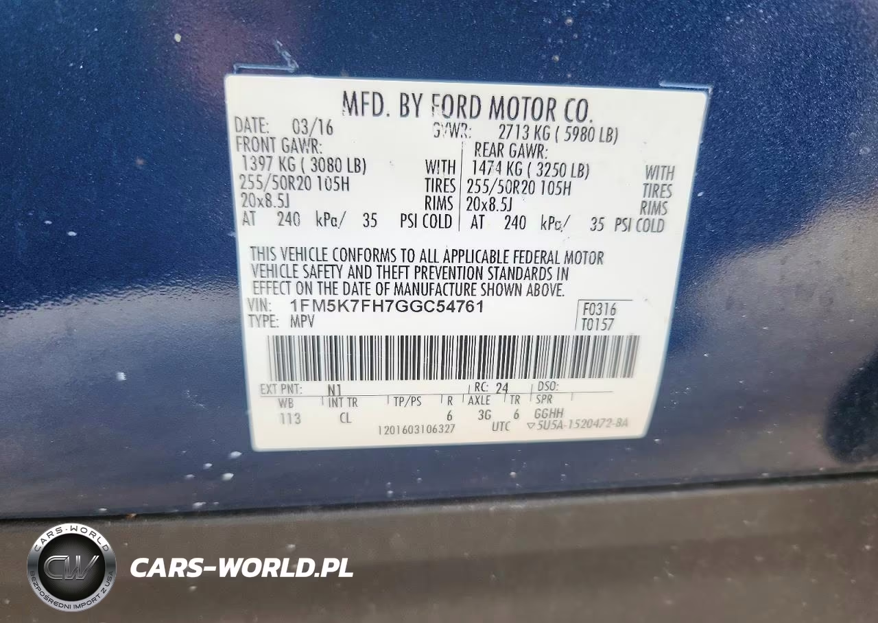 2016 Ford Explorer Limited VIN:1FM5K7FH7GGC54761 - 12