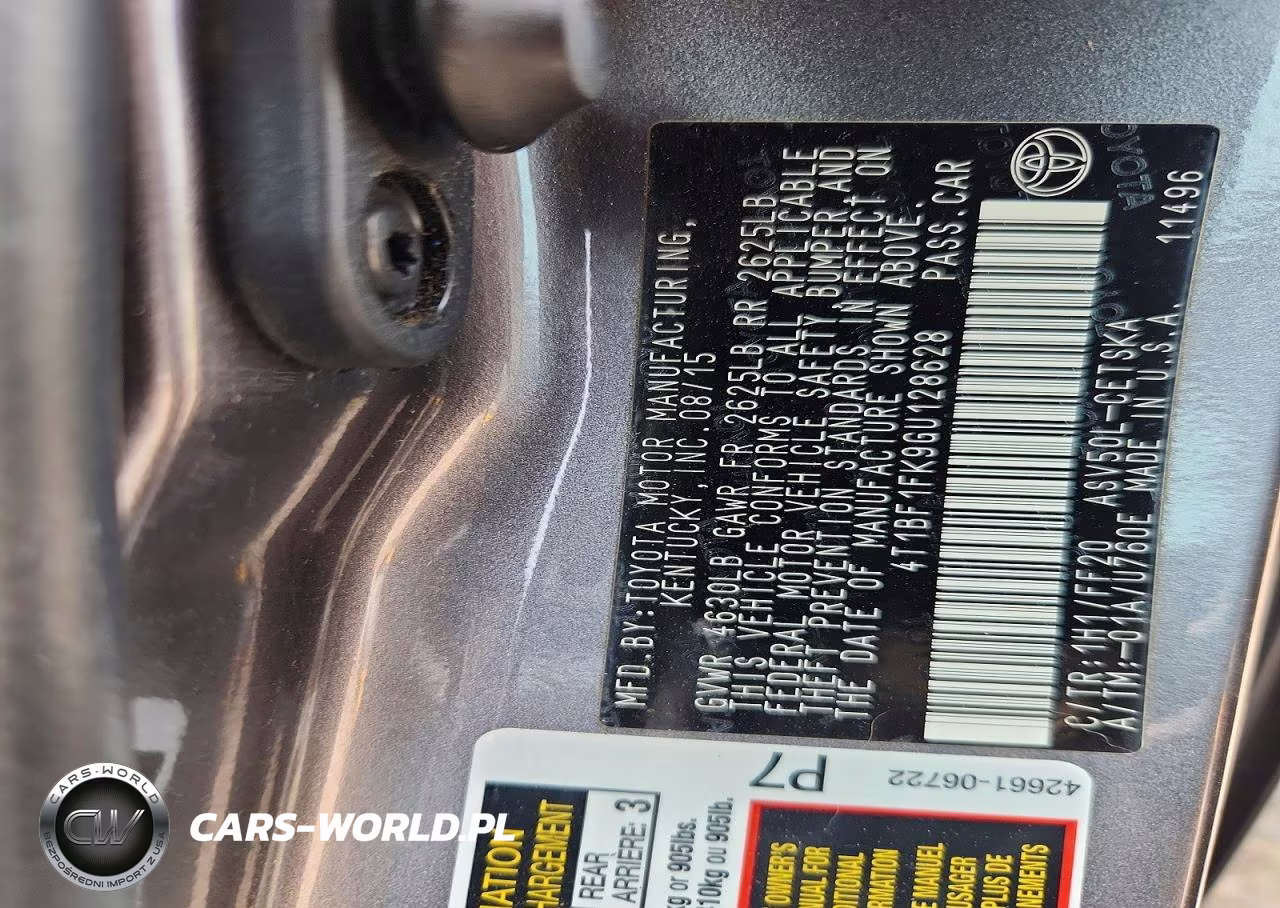 2016 Toyota Camry Se VIN:4T1BF1FK9GU128628 - 13