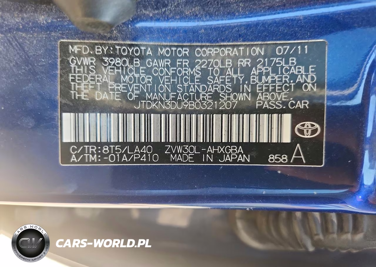 2011 Toyota Prius Four VIN:JTDKN3DU9B0321207 - 12
