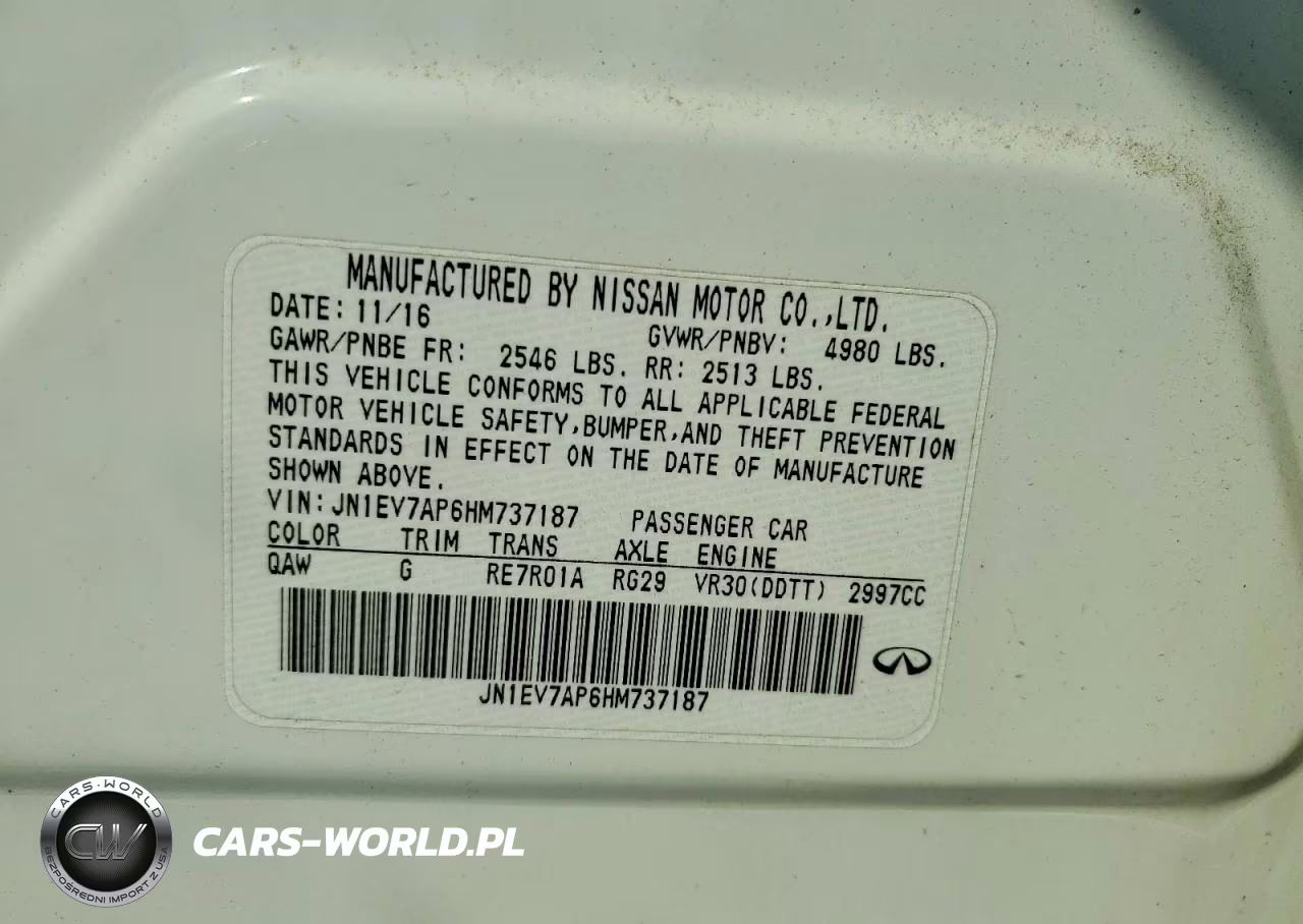 2017 Infiniti Q50 3.0T Premium VIN:JN1EV7AP6HM737187 - 12