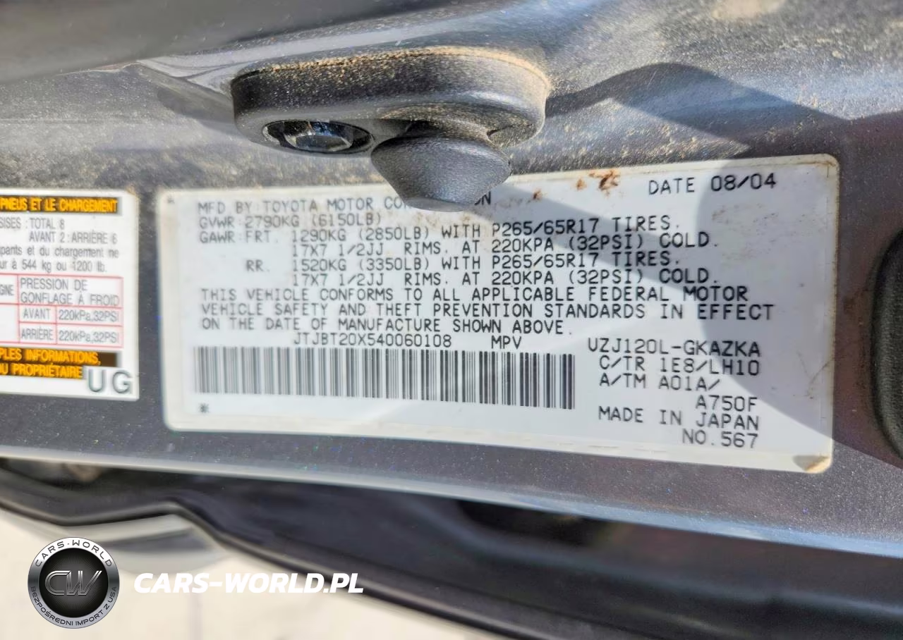 2004 Lexus Gx 470 VIN:JTJBT20X540060108 - 14