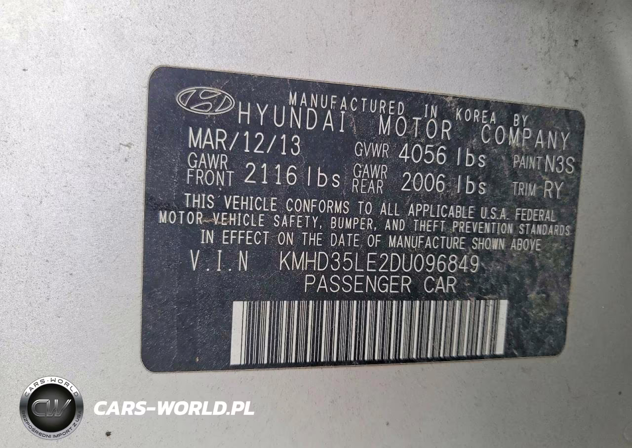 2013 Hyundai Elantra Gt Base VIN:KMHD35LE2DU096849 - 12