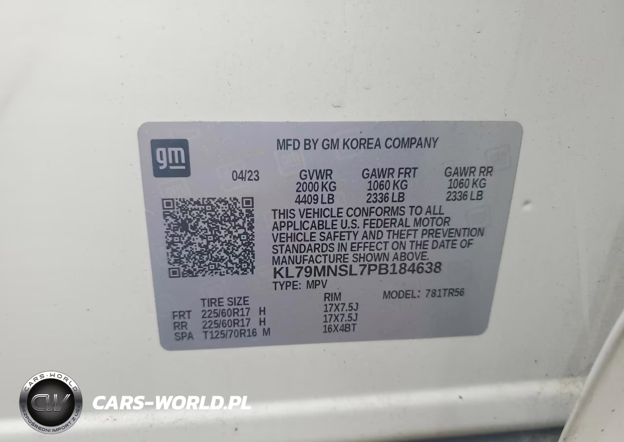 2023 Chevrolet Trailblazer Ls VIN:KL79MNSL7PB184638 - 13